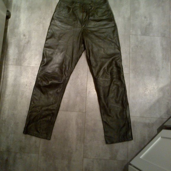 Faux Leather High Waisted Black Pants 30 - Picture 1 of 3